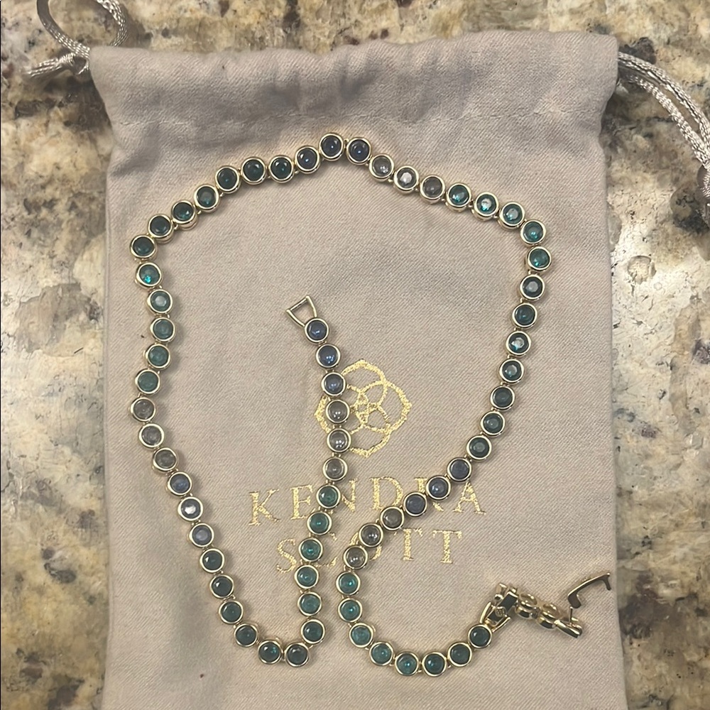 Kendra Scott Green and Silver Necklace